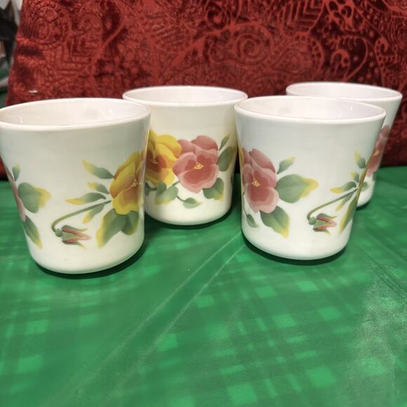 Corning/Corelle Coffee Tea/Cup "Summer Blush" Pansies Flowers - Picture 1 of 4